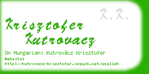krisztofer kutrovacz business card